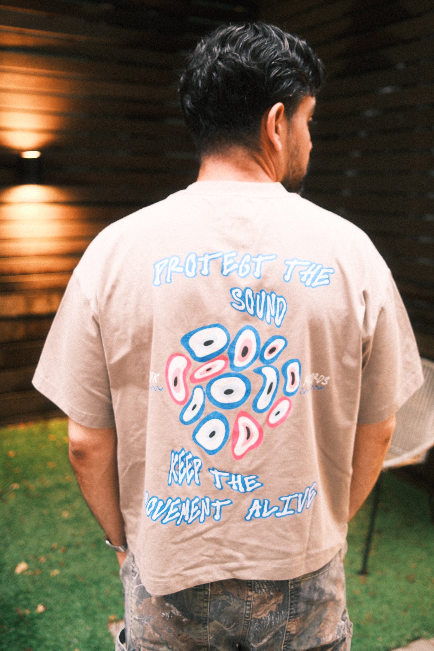PNK | Evil Eye Boxy Tee | Beige